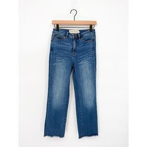 Soft Surroundings The Ultimate High Rise Frayed Hem Crop Jeans Size 2